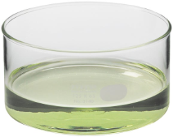 Disco, di evaporazione, fondo piano, in vetro, 125 mm x 65 mm