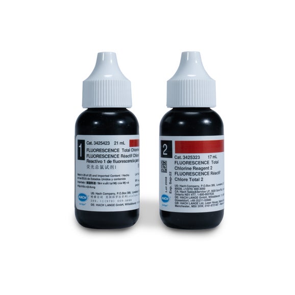 Kit di rabbocco, reagente per test a fluorescenza per cloro totale ULR, 3 - 100 µg/L (ppb), 100 test