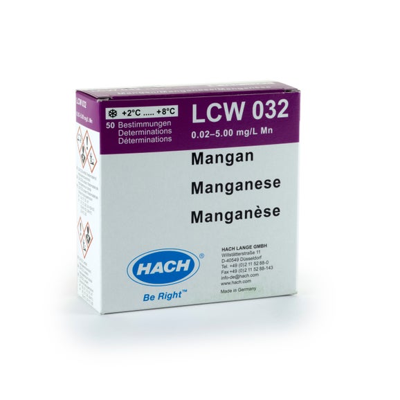 Set di reagenti per manganese, 0,2 - 5 mg/L / 0,02 - 1,0 mg/L Mn