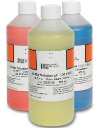 Kit di soluzione tampone, con codifica mediante colori, pH 4,01, pH 7,00 e pH 10,01, 500 mL