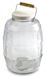Contenitore, vetro, 10 L (2,5 gal), con tappo rivestito in PTFE
