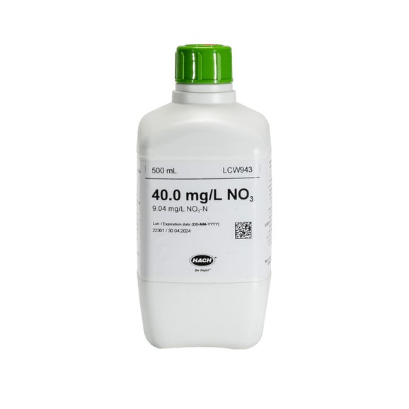 Standard di nitrato, 40 mg/L NO₃ (9,04 mg/L NO₃-N), 500 mL