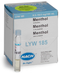 Mentolo in test distillato in cuvetta, 0,5 - 15 mg mentolo/100 mL