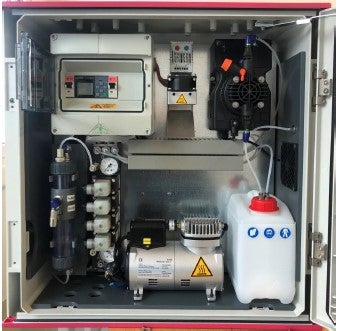 Sistema di filtrazione TMS-C, esterno, 230 V, 8 m di tubo flessibile riscaldato per campioni